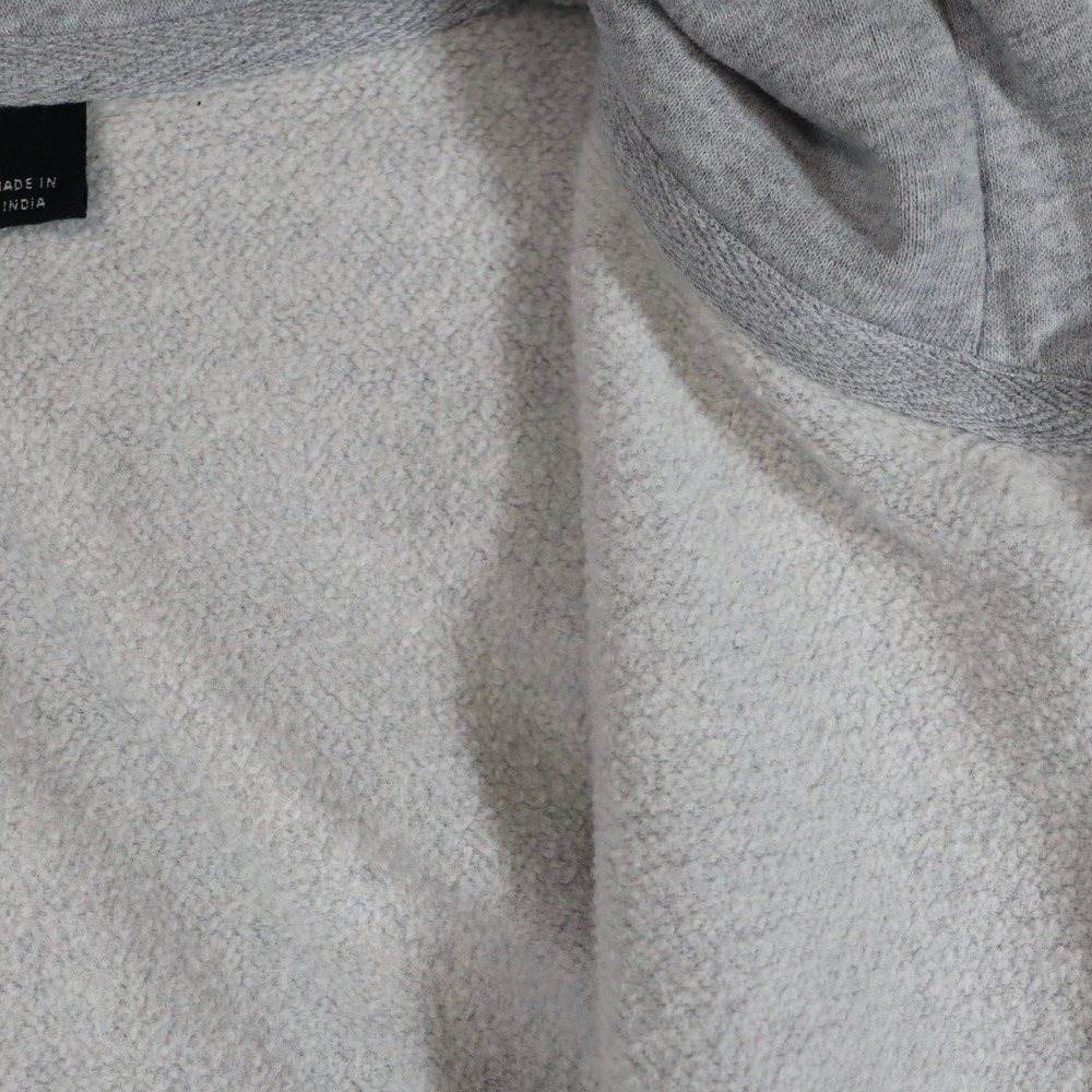 AllSaints Zip Hoodie Mens Large Grey Cotton Ramskull Embroidered Casual Jacket - Picture 7 of 11